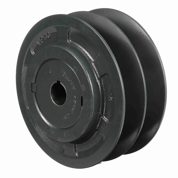 2 Groove Cast Iron Finish Bore Fhp Variable Pitch Sheave, 2VP60X7/8